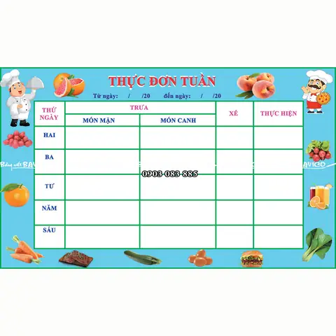 Gợi Ý Bảng Thực Đơn Hàng Ngày Đầy Đủ Dinh Dưỡng Cho Bữa Cơm Gia Đình