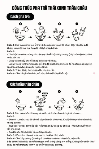 Hướng Dẫn Cách Nấu Trà Thái Xanh Theo Set Nguyên Liệu Chuẩn Vị Tại Nhà