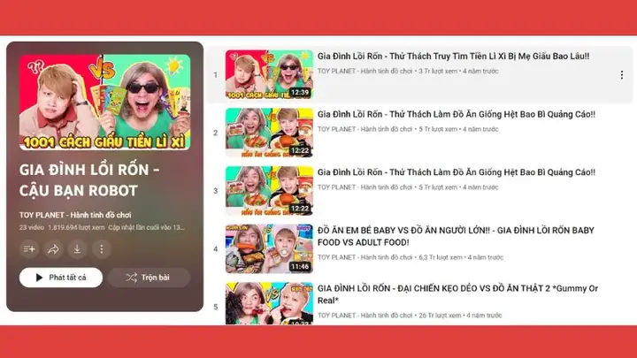 Tổng Quan Kênh Youtube Toy Planet - Hành Tinh Đồ Chơi: Chủ Nhân, Nội Dung & Thống Kê Đáng Chú Ý