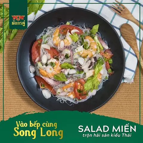 Cách Làm Salad Miến Trộn Hải Sản Kiểu Thái Chua Cay Đơn Giản Tại Nhà