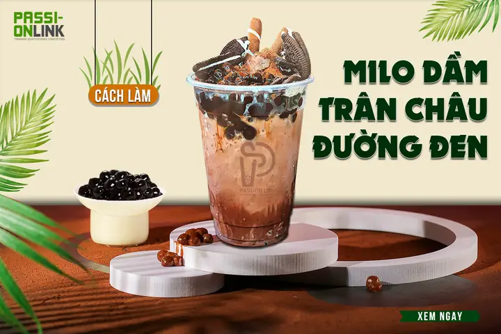 Cách Làm Milo Dầm Trân Châu Đường Đen Đơn Giản Tại Nhà