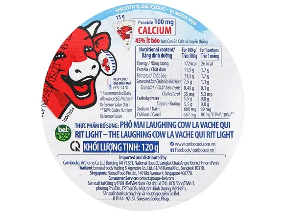 Tìm Hiểu Phô Mai Con Bò Cười Light – Phiên Bản Giảm Béo: Thông Tin, Giá Bán Và Có Nên Mua?