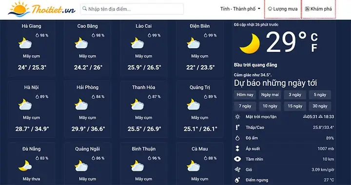 Website Thoitiet.vn: Giới Thiệu, Tính Năng Nổi Bật & Hướng Dẫn Xem Dự Báo Thời Tiết Chính Xác Website Thoitiet.vn: Giới Thiệu, Tính Năng Nổi Bật & Hướng Dẫn Xem Dự Báo Thời Tiết Chính Xác